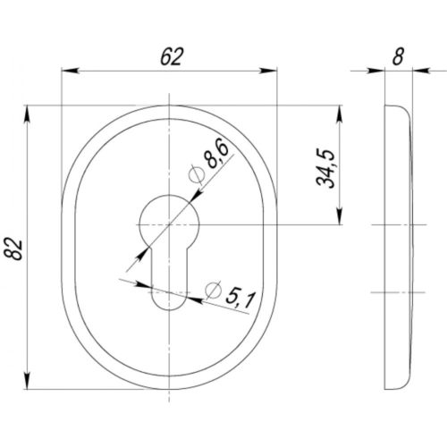 Накладка Гардиан ПХ 31 овальная (хром) г.Йошкар-Ола