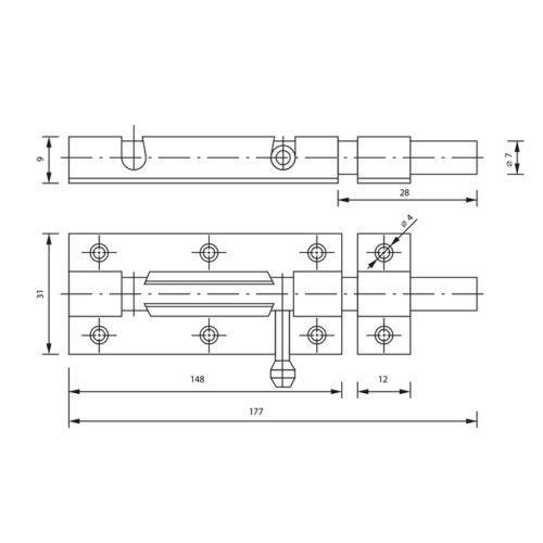 Задвижка ЗТ-150 (цинк белый)
