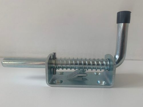 Задвижка дверная пружинная ЗД 16х250 Цинк (закрыто)