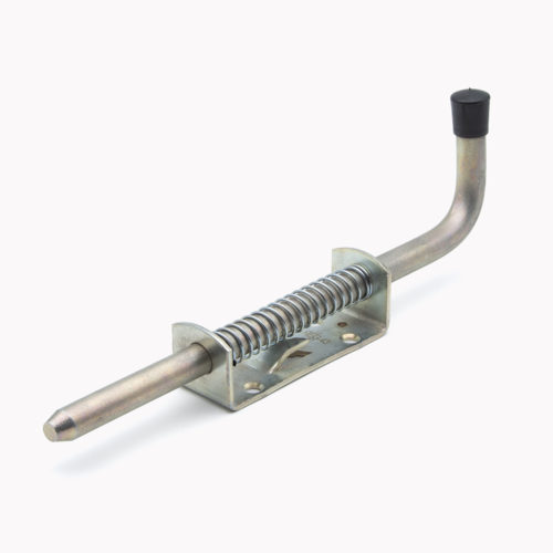 Задвижка дверная пружинная ЗД 16х300 Цинк (закрыто)