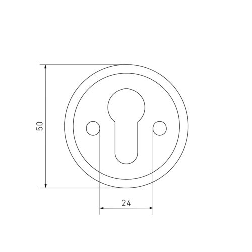 Аллюр  Накладка на цилиндр 016Z-50 PB (золото)