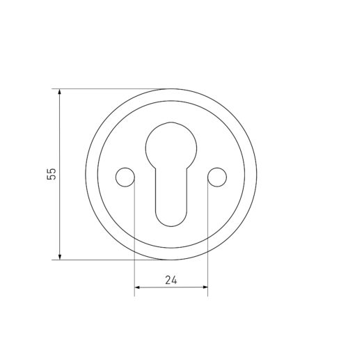 Аллюр  Накладка на цилиндр 016Z-55 WW (белый)