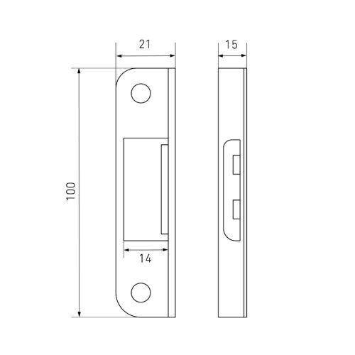Аллюр  Ответная планка изогнутая 068 ZP (хром)