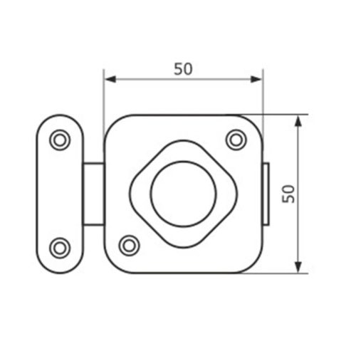 Завёртка дверная (хром)