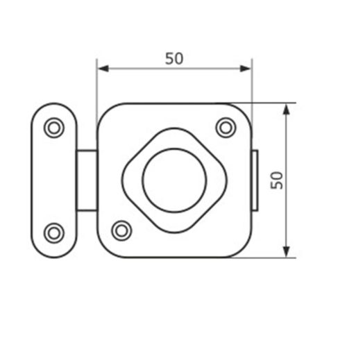 Завёртка дверная (золото)
