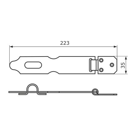 Накладка дверная НД-223 (медь антик)