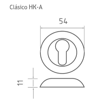 Н-М  Накладка под ключ НК-А (старая медь)