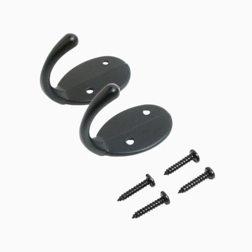 Стандарт  Крючок-вешалка 1089 BL (матовый чёрный) 2 шт.