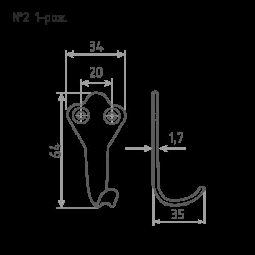Крючок  Слоник  (белый)