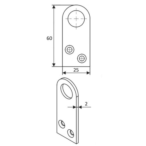 Проушина 60х25 (сталь)