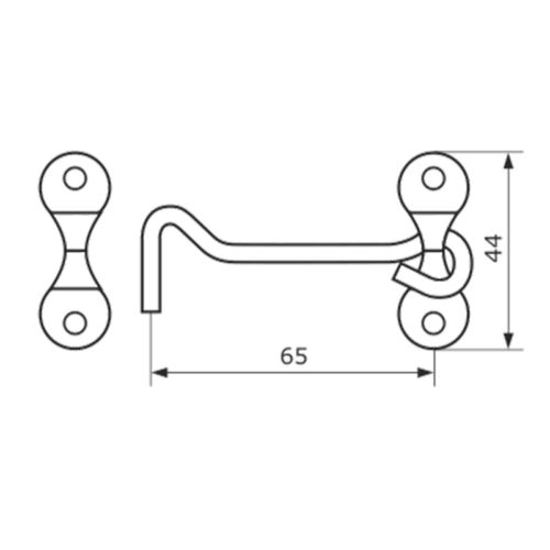 Крючок прутковый мод.3 (чёрный)