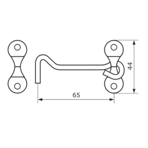 Крючок прутковый мод.3 (медь антик)