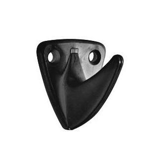 Крючок 1-рожковый пластик (чёрный)  Буревестник