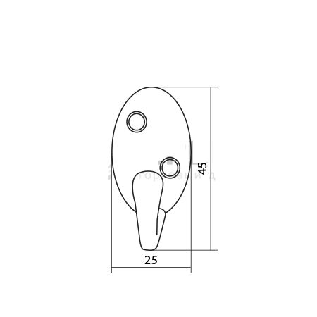 Крючок металлический К2301АВ (бронза) - 117603