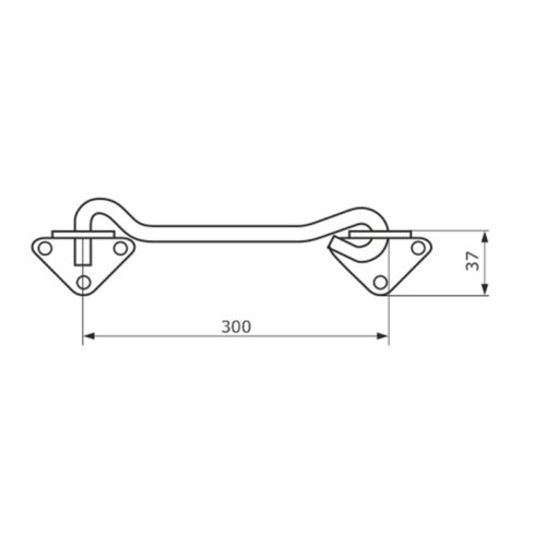 Крючок прутковый 300 мм (золото)