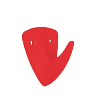 Крючок 1-рожковый пластик (красный)  Буревестник