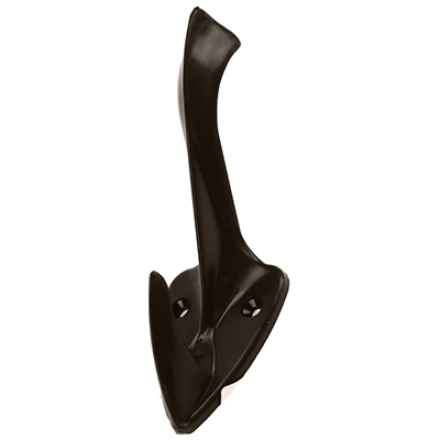Крючок 2-х рожковый пластик (тёмно-коричневый)  Буревестник