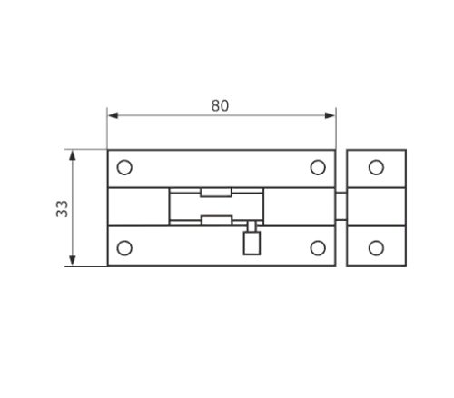 Шпингалет ШП-80 (белый)