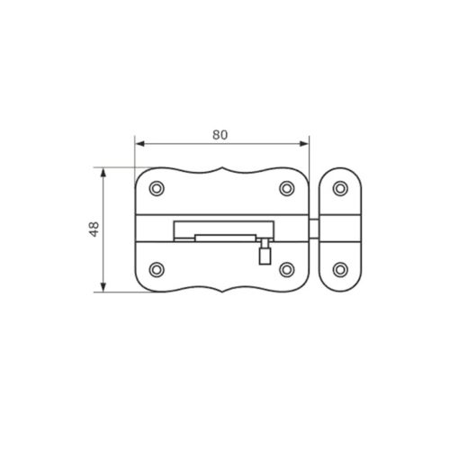 Шпингалет ШФ-80 (белый)