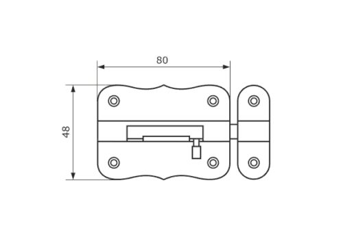 Шпингалет ШФ-80 (хром)