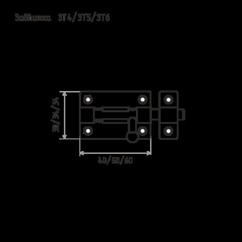 Шпингалет ЗТ-5 (ШП-50) (цинк)