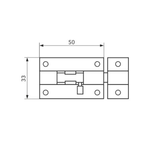 Шпингалет ШП-50 (чёрный)