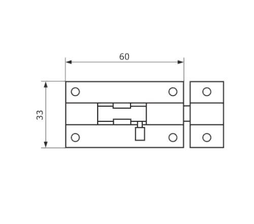 Шпингалет ШП-60 (чёрный)
