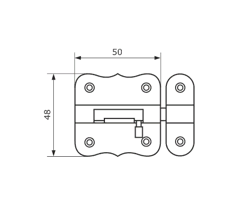 Шпингалет ШФ-50 (белый)