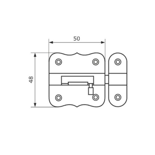 Шпингалет ШФ-50 (чёрный)