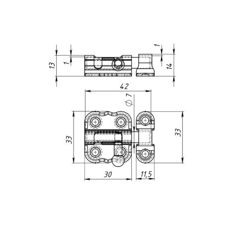 Шпингалет ЗТ-2-30 (ШФ-30) (белый)