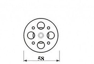 Опора №6 d=50 мм, h=60 мм (пластмасса)