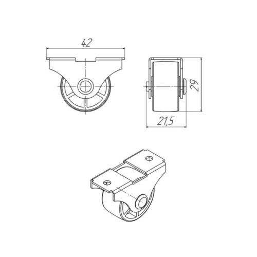Ролик опорный малый 493 (цинк)