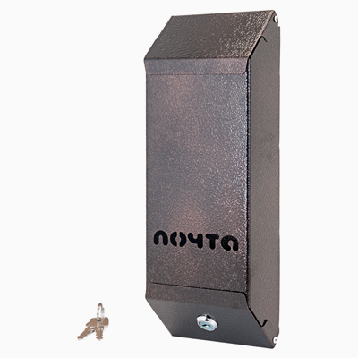 Ящик почтовый  Столбик с замком  (медь)