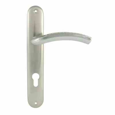 Н-М  Ручка дверная на планке 96-85 мм (матовый никель)