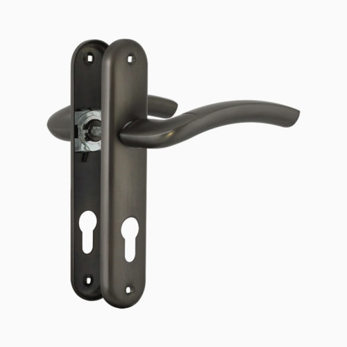 Н-М  Ручка дверная на планке 23-70 мм (графит)