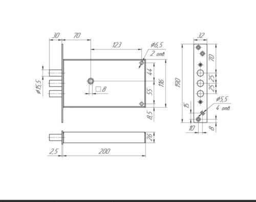 Замок врезной электромеханический ЗВ ЭМ 01.01  Меттэм
