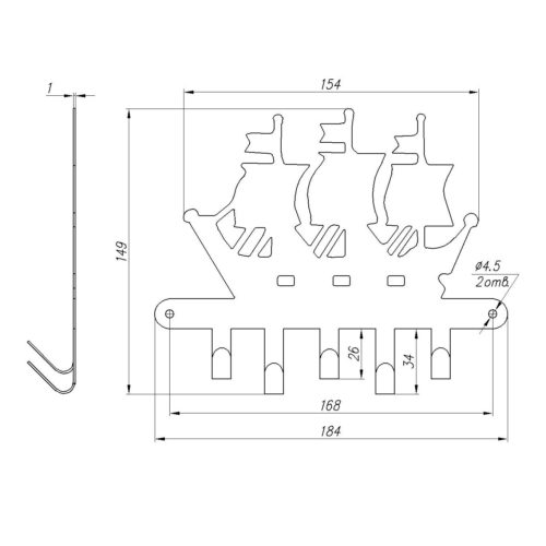 Ключница  Парусник -S НОЭЗ (бронзовый металлик)