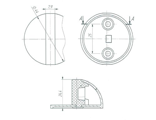 Упор дверной УД-04 (медь) г.Димитровград