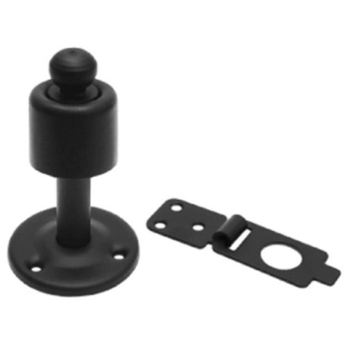 Стопор дверной с фиксатором 70 мм (черный)