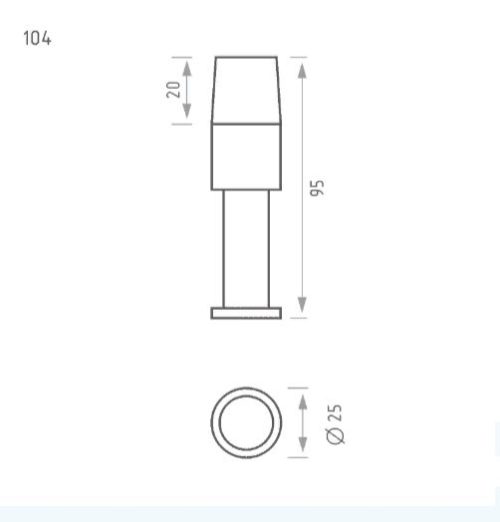 Н-М  Ограничитель дверной 104 (хром)