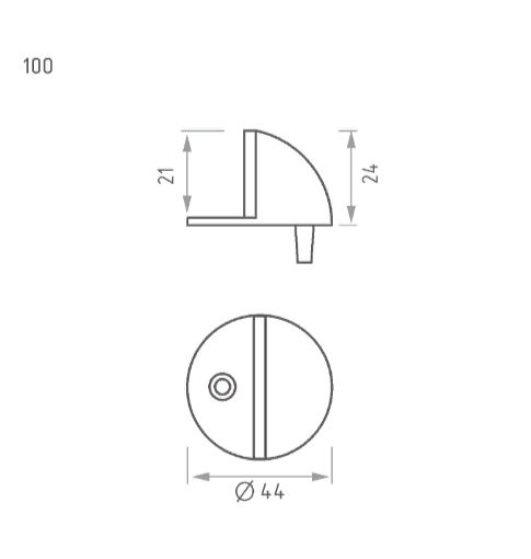 Н-М  Ограничитель дверной 100 (чёрный)