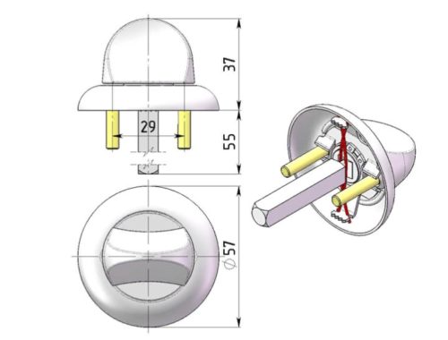 Завёртка фиксатора ЗФ-7202Ф-Хп (хром)