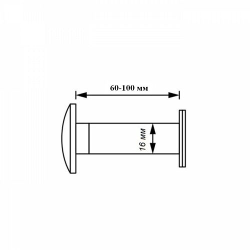 Аллюр  Глазок ГДШ-4 БШт 60-100мм d=16мм (золото)