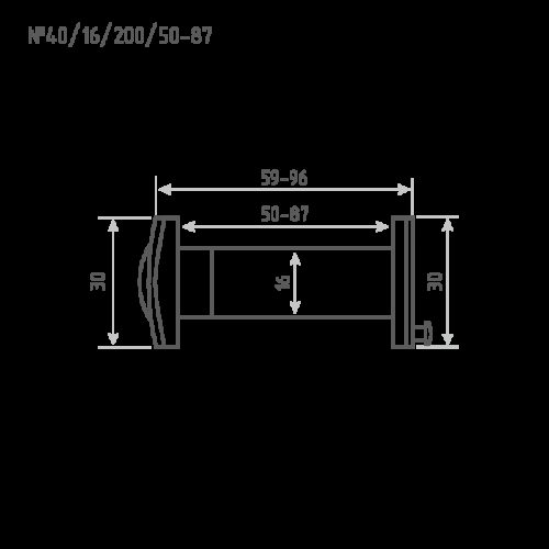 Н-М  Глазок дверной квадратный №40ЦК/16/200/50-87 (чёрный)