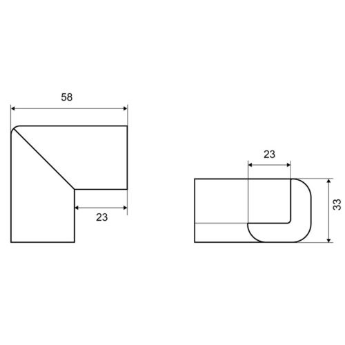 Уголок защитный малый сер. PALLADIUM BS 46.26
