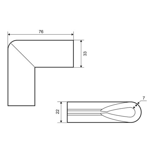 Уголок защитный большой кор. PALLADIUM BS 46.27
