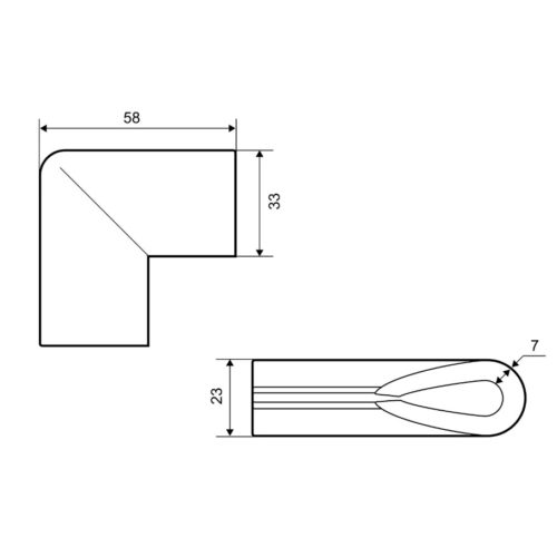 Уголок защитный малый кор. PALLADIUM BS 46.28