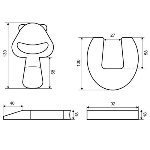 Фиксатор для дверей роз. PALLADIUM BS 46.36