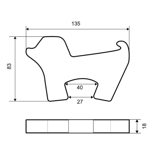 Фиксатор для дверей роз. PALLADIUM BS 46.39