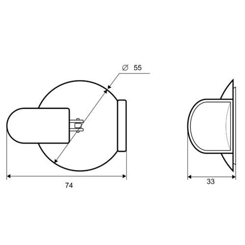 Блокиратор раздвижных окон и дверей PALLADIUM BS 46.49